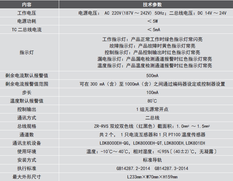 LDT9104EH組合式<a href=http://m.izzycommers.com/dianqihuozai/ target=_blank class=infotextkey>電氣火災(zāi)監(jiān)控</a>探測(cè)器參數(shù)
