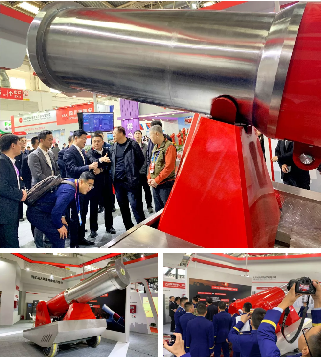 <a href=http://www.lidafw.com target=_blank class=infotextkey>利達</a>LD8000系列森林滅火電磁炮驚艷亮相2019北京國際消防展-黑科技震撼全場